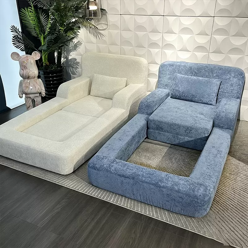 Compression Sofa In A Box, Mama Hug Hollow Frame Floor Lounge Sofa, Modern Upholstered Low Profile Leisure Couch For Bedroom Living Room Apartment K-38 - Image 5