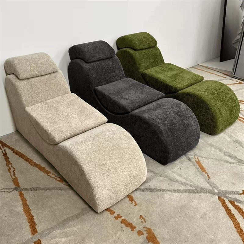 S-Shaped Yoga Leisure Lounge Sofa, Vacuum Compressed Roll Pack, Reclining for Rest & Sleep - Image 2