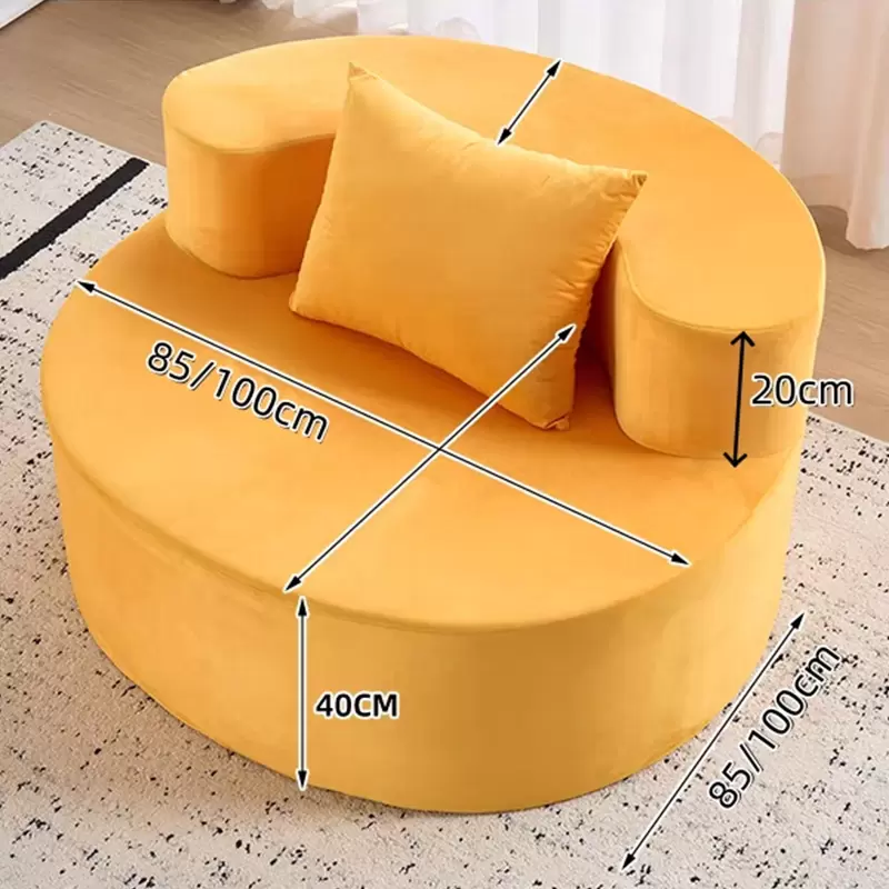 Compressible Round Lounge Sofa, Vacuum Packed Corduroy Bean Sofa for Living Room K-13 - Image 7
